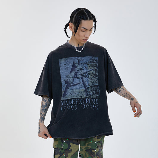 Camiseta Oversized Retro Hip-Hop para Hombre - Estilo Street Urbano - Image 14