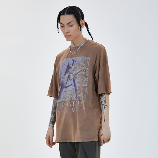Camiseta Oversized Retro Hip-Hop para Hombre - Estilo Street Urbano - Image 10