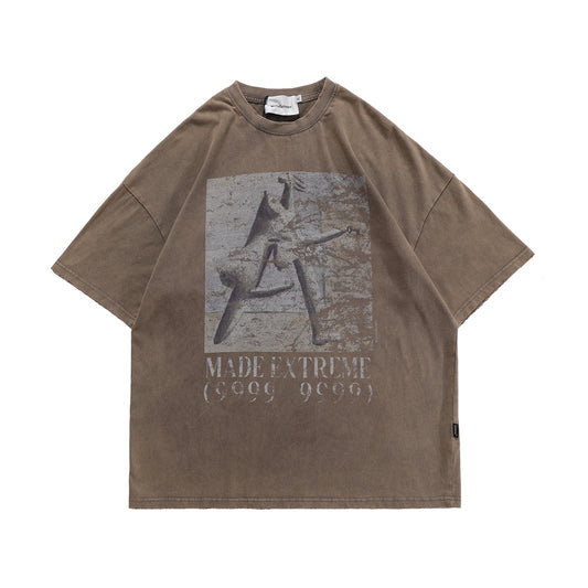 Camiseta Oversized Retro Hip-Hop para Hombre - Estilo Street Urbano - Image 2