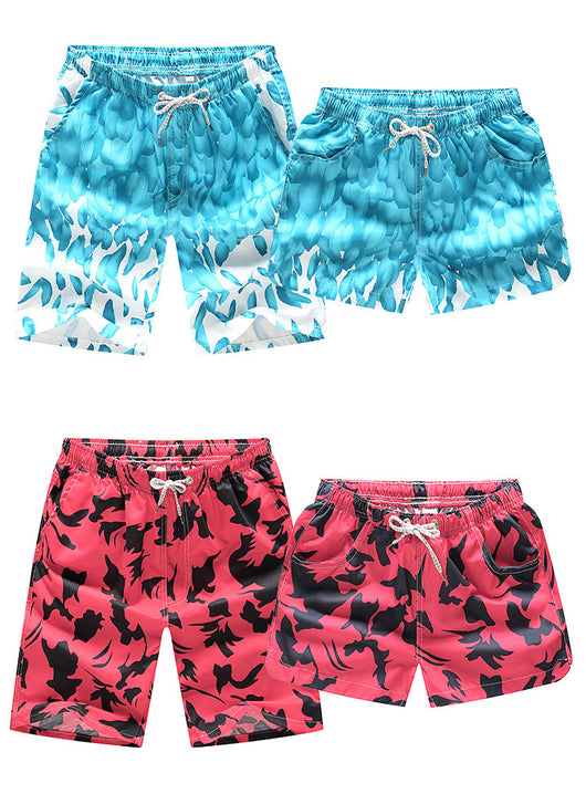 Pantalones Cortos de Playa Sueltos con Estampado - Talla Grande Europeo Americano - Image 11