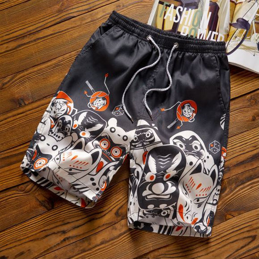 Pantalones Cortos de Playa Sueltos con Estampado - Talla Grande Europeo Americano - Image 16