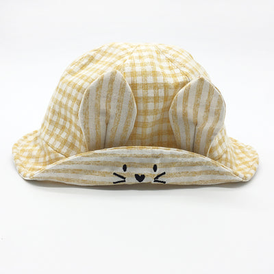 Gorro Pescador Bebé con Orejas - Protección Solar Diseño Cuadrícula Fina - Image 5