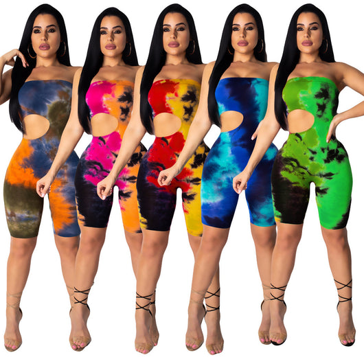 Jumpsuit Estampado Escote Abierto Espalda Sexy Primavera
