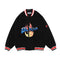 Chaqueta de Pana Retro Estilo Europeo con Bordados - Casual y Desenfadada