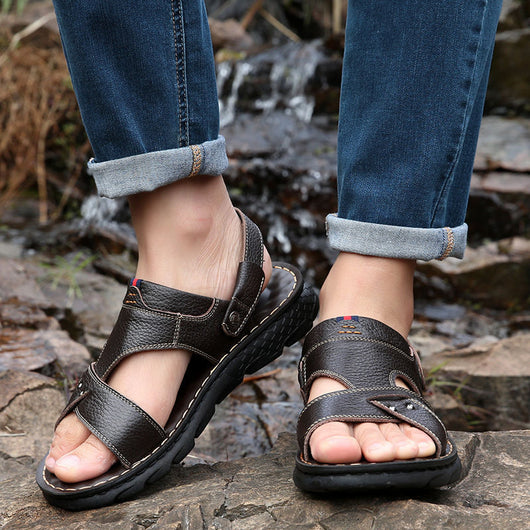 Sandalias Casuales de Cuero Genuino para Hombre - Estilo Versátil - Image 6