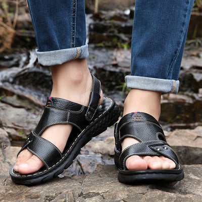 Sandalias Casuales de Cuero Genuino para Hombre - Estilo Versátil - Image 8