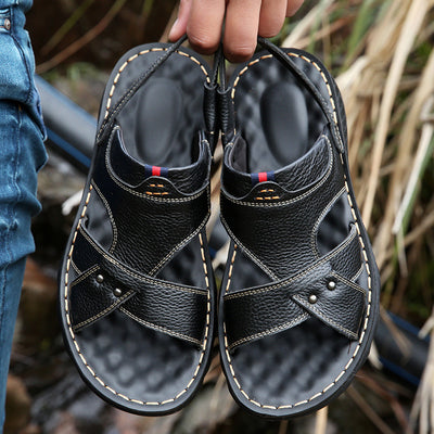 Sandalias Casuales de Cuero Genuino para Hombre - Estilo Versátil - Image 2