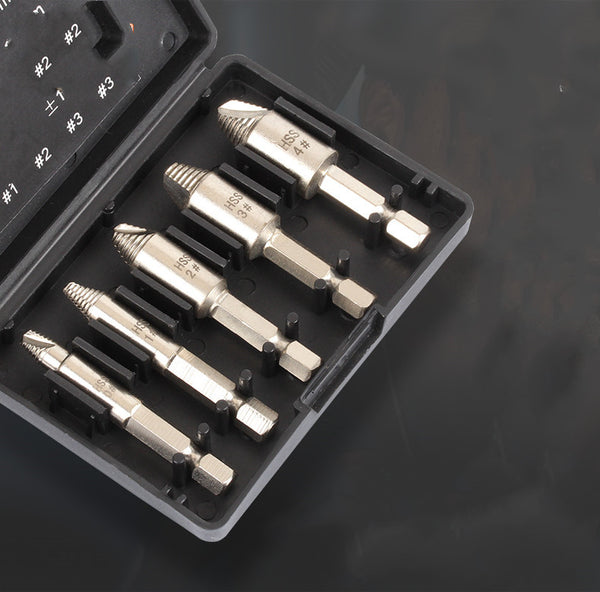 Extractor de Tornillos con Rosca Deslizante y Dientes Ajustables
