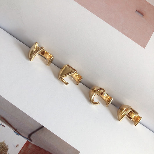 Anillo Ajustable de Letras Iniciales en Oro - Diseño Personalizado Abierto - Image 61