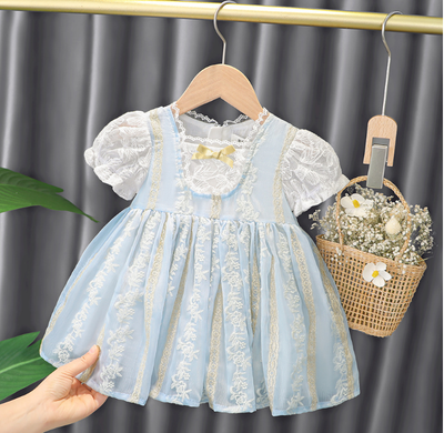 Vestido Infantil de Verano Estilo Princesa Coreano - Cuello Redondo Transpirable - Image 8