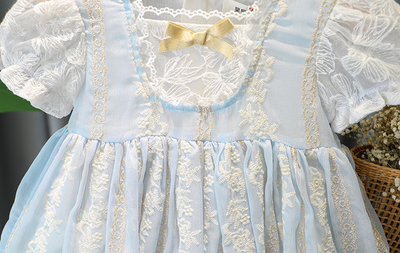 Vestido Infantil de Verano Estilo Princesa Coreano - Cuello Redondo Transpirable - Image 10