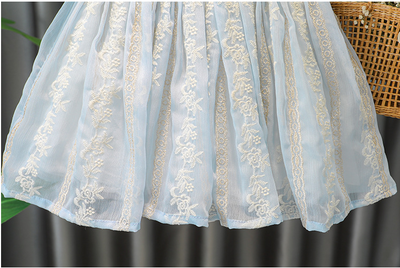 Vestido Infantil de Verano Estilo Princesa Coreano - Cuello Redondo Transpirable - Image 12