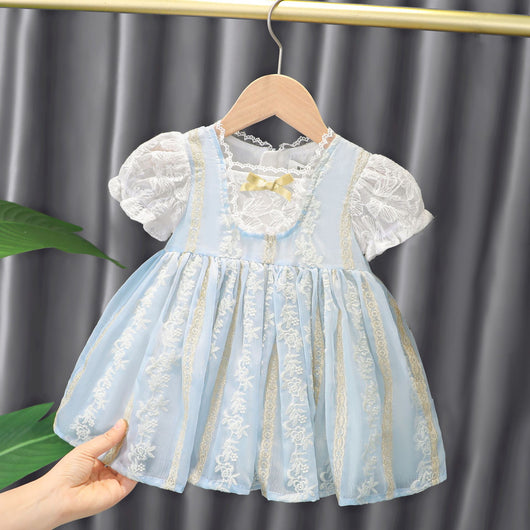 Vestido Infantil de Verano Estilo Princesa Coreano - Cuello Redondo Transpirable - Image 2