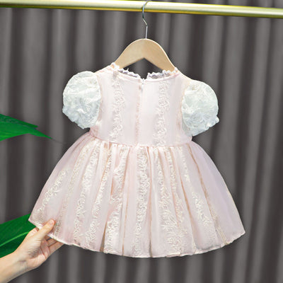 Vestido Infantil de Verano Estilo Princesa Coreano - Cuello Redondo Transpirable - Image 5