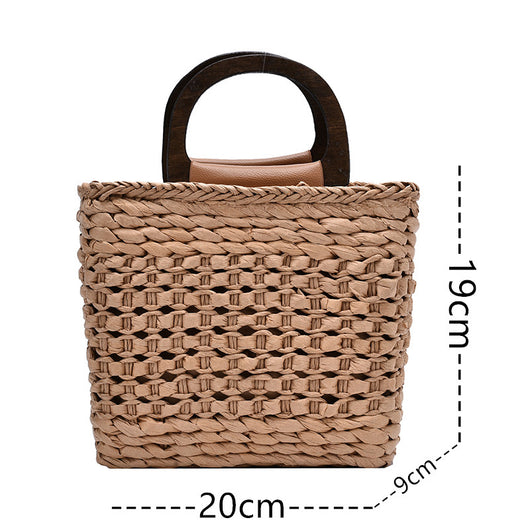 Bolsa de Playa Tejida a Mano con Diseño Calado - Bolso Grande Portátil para Vacaciones - Image 10