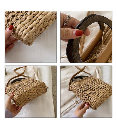 Bolsa de Playa Tejida a Mano con Diseño Calado - Bolso Grande Portátil para Vacaciones - Image 11