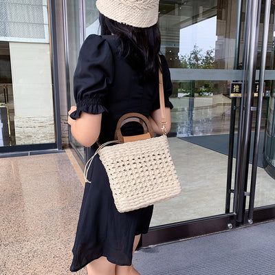 Bolsa de Playa Tejida a Mano con Diseño Calado - Bolso Grande Portátil para Vacaciones - Image 12