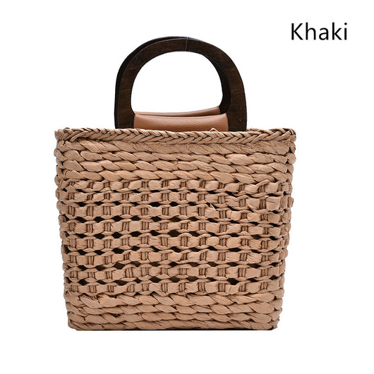 Bolsa de Playa Tejida a Mano con Diseño Calado - Bolso Grande Portátil para Vacaciones - Image 4