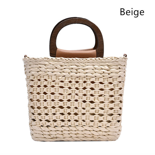 Bolsa de Playa Tejida a Mano con Diseño Calado - Bolso Grande Portátil para Vacaciones - Image 9