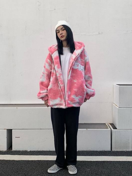 Chaqueta Acolchada Hip-Hop Unisex con Forro de Borrego - Diseño Oversized para Parejas - Image 8