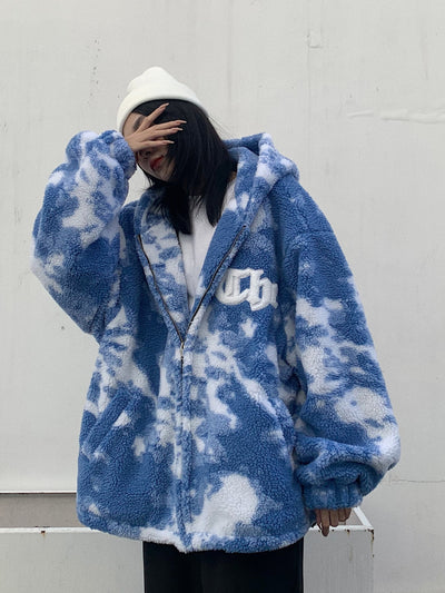 Chaqueta Acolchada Hip-Hop Unisex con Forro de Borrego - Diseño Oversized para Parejas - Image 11