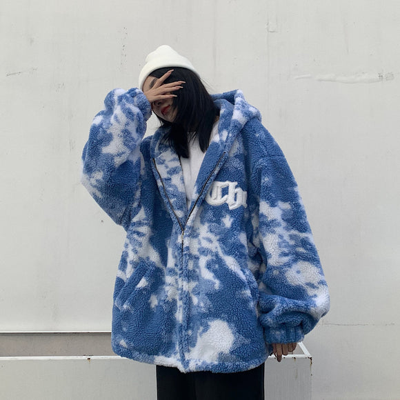 Chaqueta Acolchada Hip-Hop Unisex con Forro de Borrego - Diseño Oversized para Parejas
