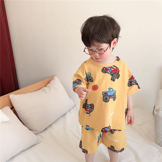 Conjunto de Pijama Fresco de Manga Corta para Bebés y Niños - Image 9