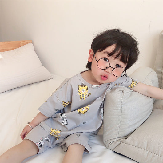 Conjunto de Pijama Fresco de Manga Corta para Bebés y Niños - Image 2