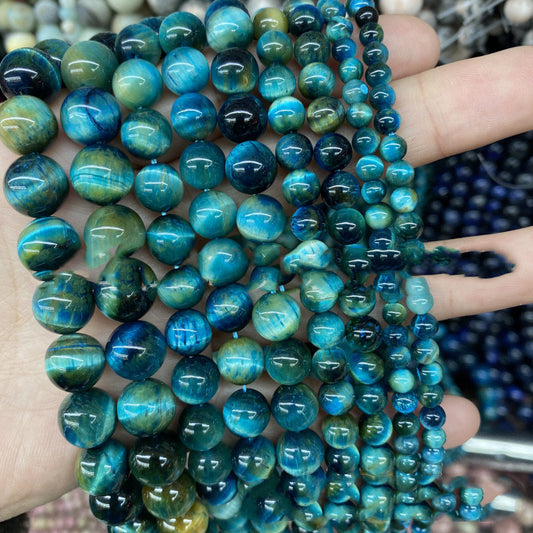 Cuentas de Ojo de Tigre Naturales para Joyería DIY - Venta al Por Mayor