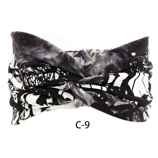 Vincha Ancha de Algodón Estampada para Mujer - Image 14