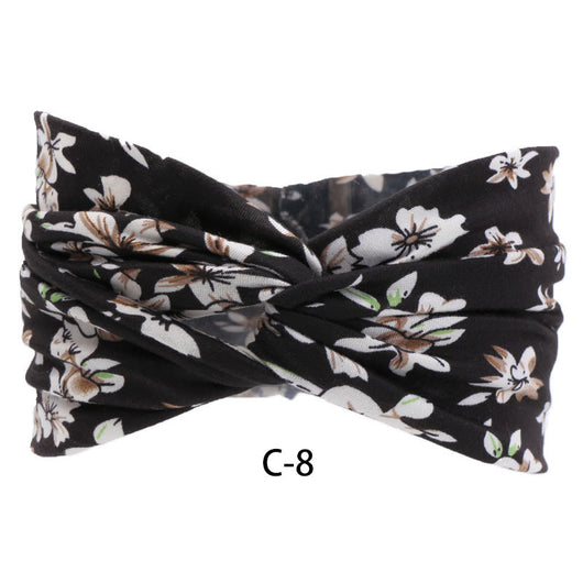 Vincha Ancha de Algodón Estampada para Mujer - Image 18