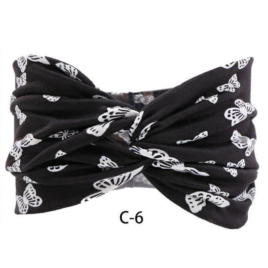 Vincha Ancha de Algodón Estampada para Mujer - Image 17