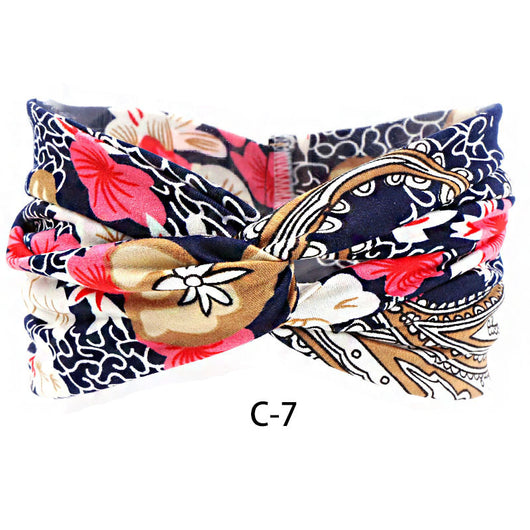 Vincha Ancha de Algodón Estampada para Mujer - Image 7