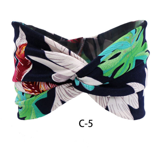 Vincha Ancha de Algodón Estampada para Mujer - Image 5