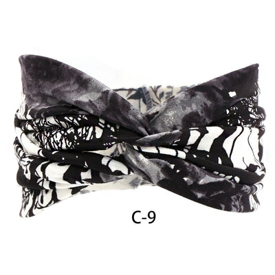 Vincha Ancha de Algodón Estampada para Mujer - Image 9