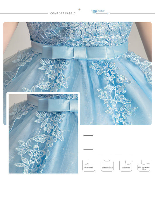 Vestido de Princesa Verano con Falda de Tul Brillante para Niñas 3-12 Años - Image 8