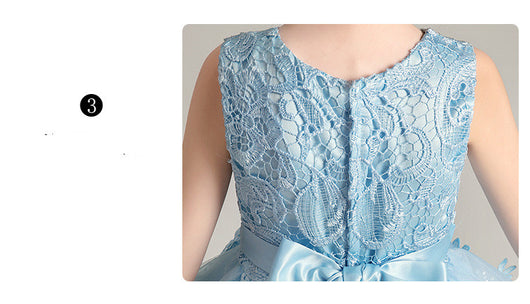 Vestido de Princesa Verano con Falda de Tul Brillante para Niñas 3-12 Años - Image 4