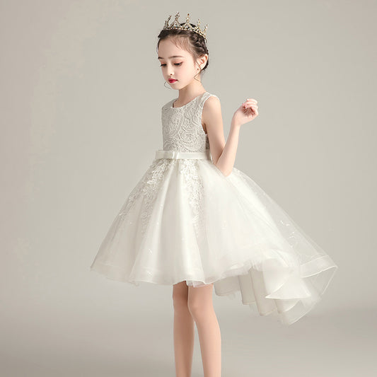 Vestido de Princesa Verano con Falda de Tul Brillante para Niñas 3-12 Años