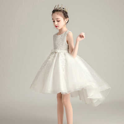 Vestido de Princesa Verano con Falda de Tul Brillante para Niñas 3-12 Años