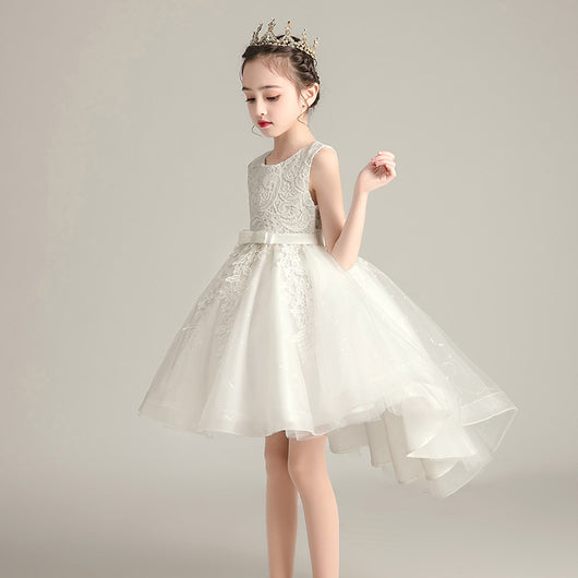 Vestido de Princesa Verano con Falda de Tul Brillante para Niñas 3-12 Años