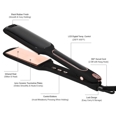 Plancha Alisadora Profesional con Tecnología Infrarroja y Pantalla LCD - Image 2