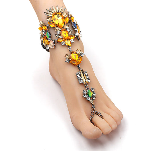 Pulsera Tobillera Bikini con Rhinestones - Accesorio de Playa Brillante - Image 26