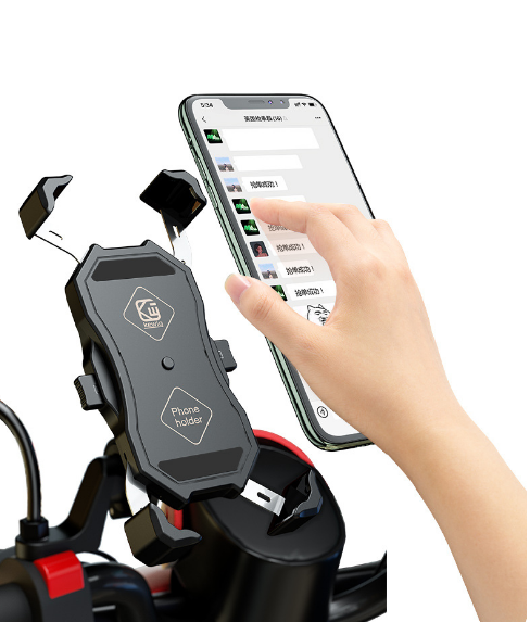 Cargador Rápido QC3.0 15W para Moto con Soporte de Teléfono - Image 9