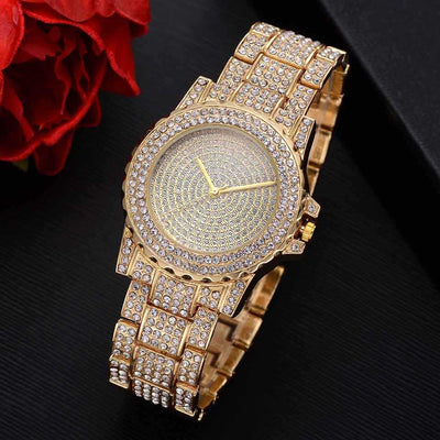 Conjunto de Joyería Elegante: Reloj de Diamantes, Pulsera de Perlas, Aretes y Collar - Image 9