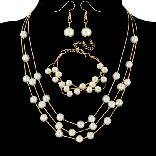Conjunto de Joyería Elegante: Reloj de Diamantes, Pulsera de Perlas, Aretes y Collar - Image 11