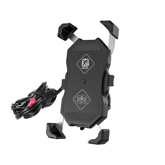 Cargador Rápido QC3.0 15W para Moto con Soporte de Teléfono