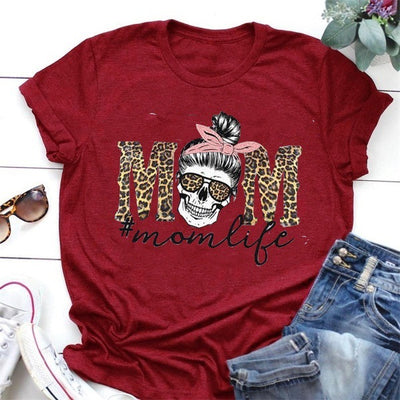 Playera Unisex Calavera y Leopardo - Estilo Mom Life para Hombre y Mujer - Image 4