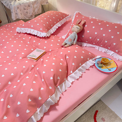 Juego de Cama Princesa Arcoíris con Encaje - Funda Nórdica, Sábana y Volante - Image 8