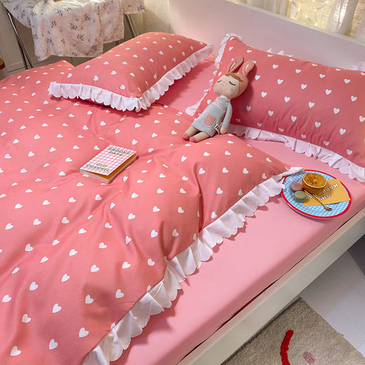 Juego de Cama Princesa Arcoíris con Encaje - Funda Nórdica, Sábana y Volante - Image 8