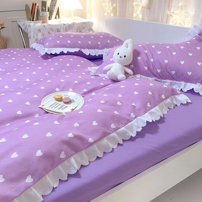 Juego de Cama Princesa Arcoíris con Encaje - Funda Nórdica, Sábana y Volante - Image 14